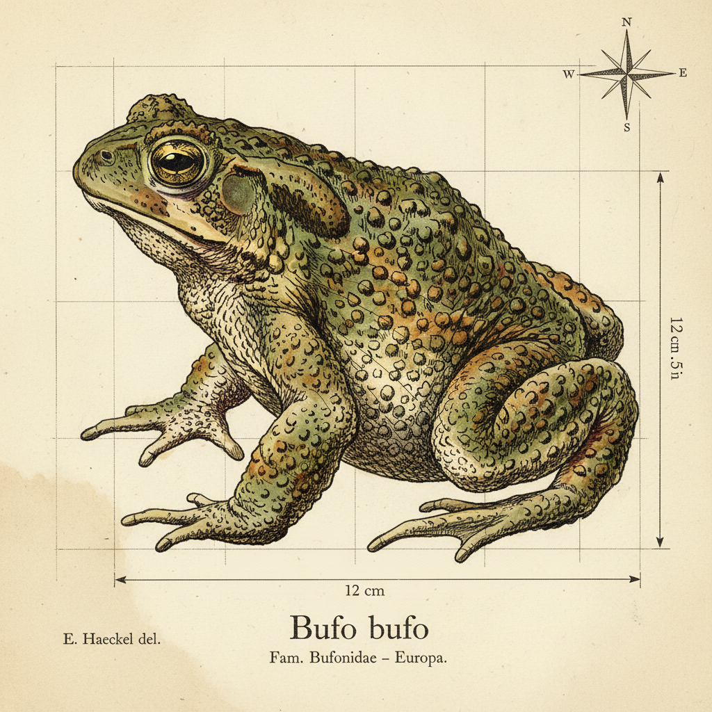 Bufo bufo specimen